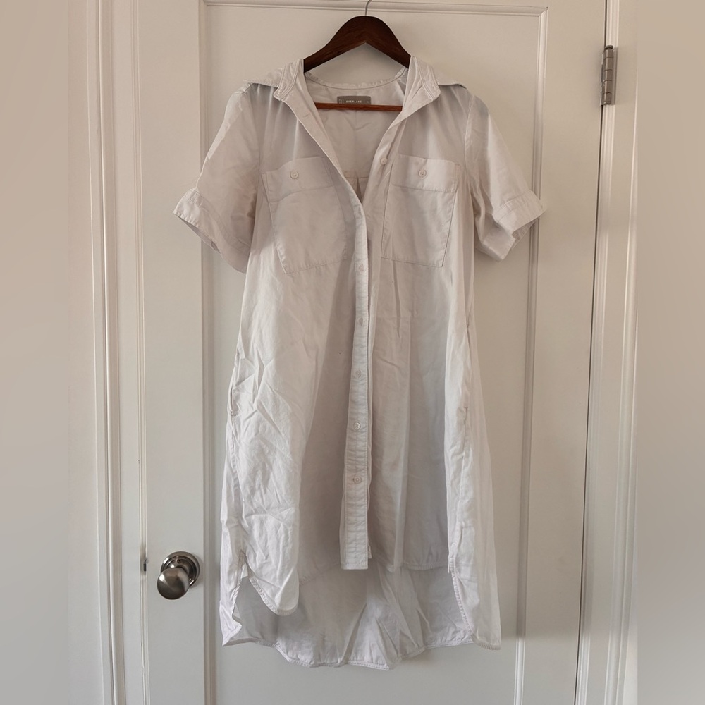 Everlane Daytripper White Button-Up Dress